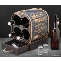 Подарочный набор Экспедиция Бочка - Бар для крепких напитков (синий)