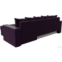 Угловой диван Лига диванов Дубай лайт правый 114147 (велюр фиолетовый)