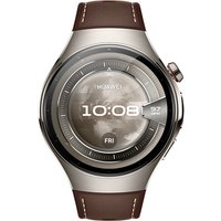 Умные часы Huawei Watch 5 46 мм (титановый, с коричневым силиконовым ремешком, международная версия)