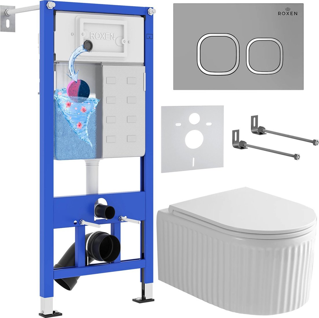 

Унитаз подвесной Roxen StounFix Dual Fresh 968275