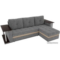 Угловой диван Craftmebel Атланта М угловой 2 стола (боннель, правый, серая рогожка)