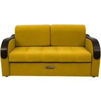 Диван Сириус Лидер-1 НПБ 185x110 (Eva 18 велюр желтый)