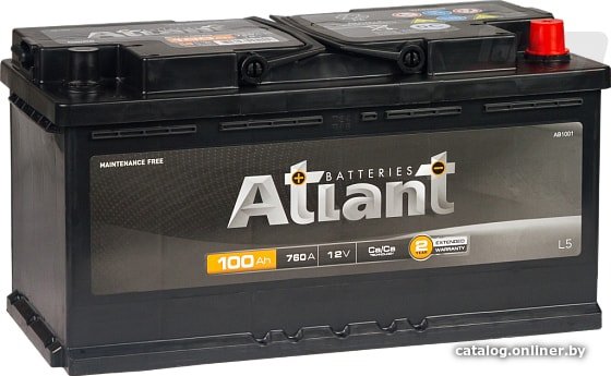 Автомобильный аккумулятор Atlant Black R+ (100 А·ч)