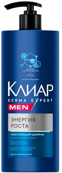

Шампунь Clear Men Derma Expert укрепляющий Энергия роста (1 л)
