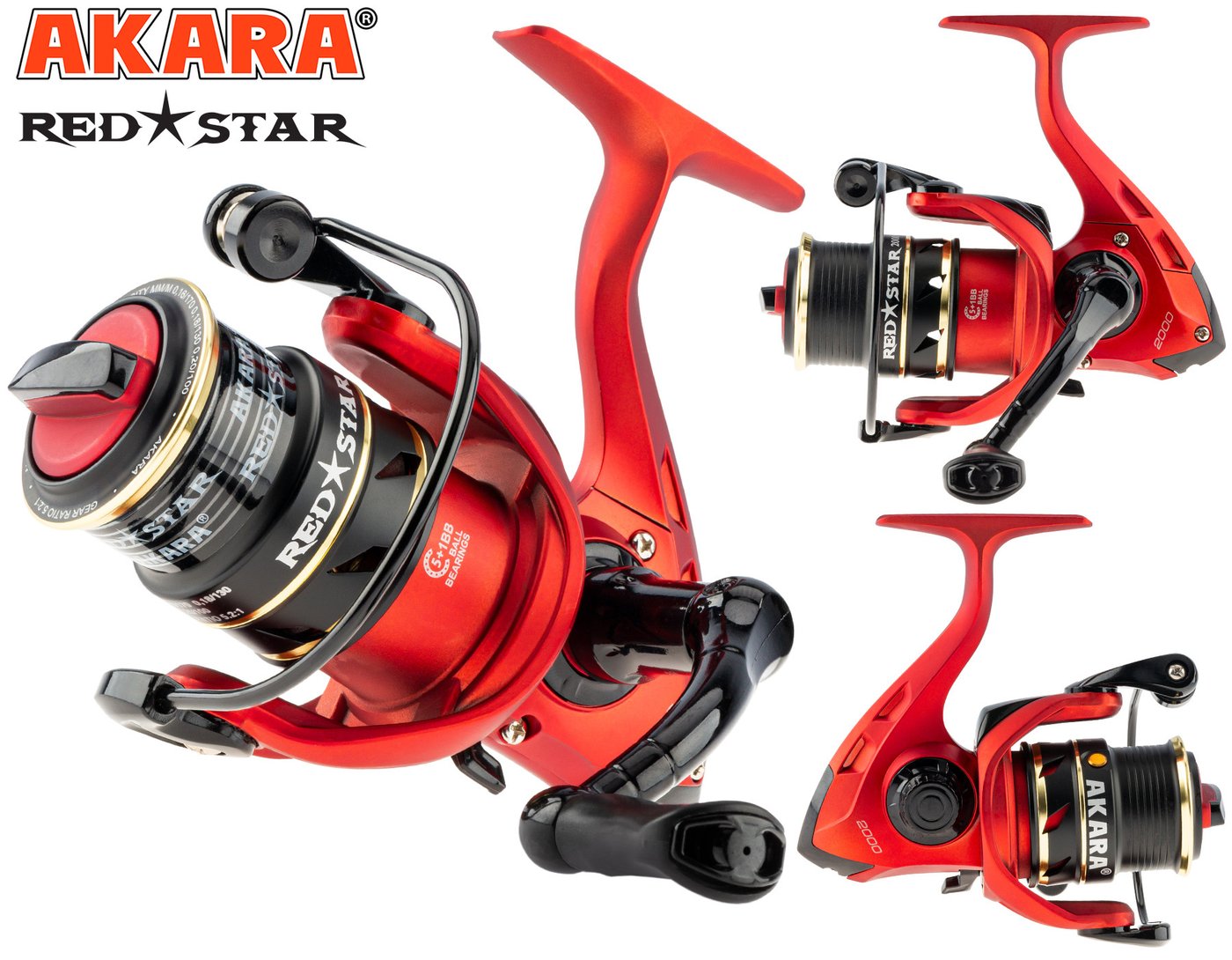 

Рыболовная катушка Akara Red Star 1000 5+1BB ARS1000-6