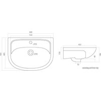 Умывальник Santek Эллада 60 60x43.5 [1.WH11.0.198]