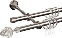 

Карниз для штор АС ФОРОС Grace D16Г/16Г составной + наконечники Милано (3м, сатин)