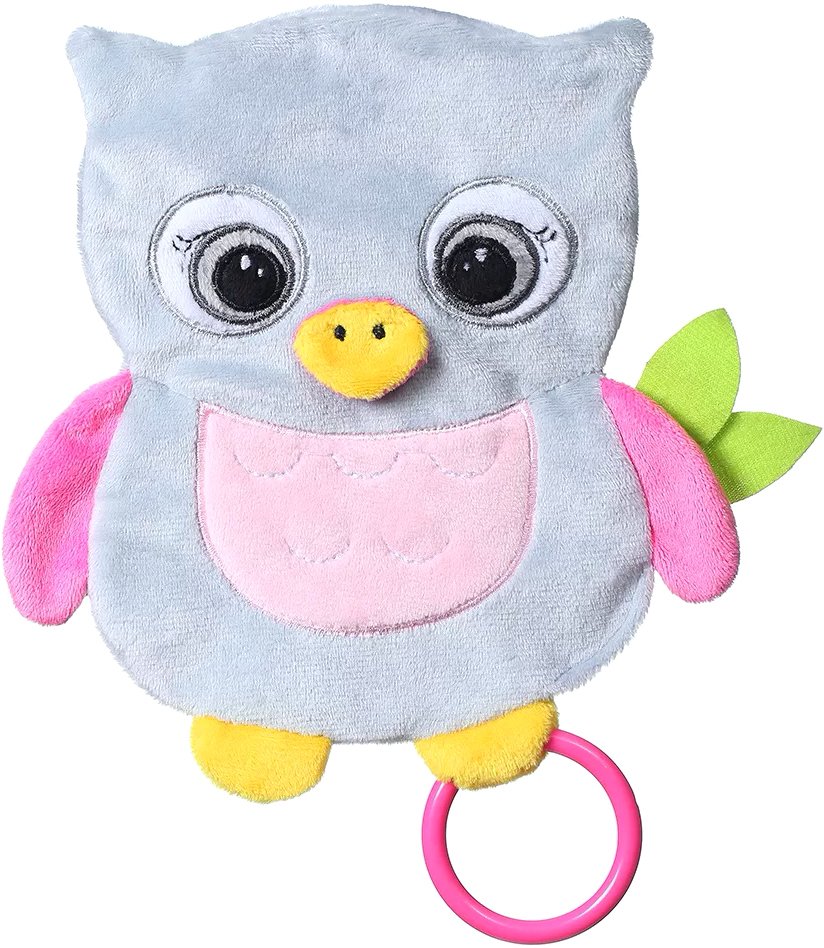 

Погремушка с прорезывателем BabyOno Flat Owl Celeste 446