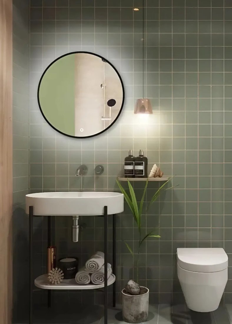 

Зеркало с подсветкой eMZe 80 LED.UV.80.80.CHE.AF.4K (черный с УФ-окантовкой и подсветкой)