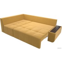 Угловой диван Mebelico Амадэус 109691 (левый, микровельвет, желтый)