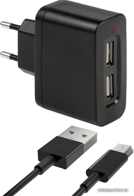 Сетевое зарядное InterStep IS-TC-MINIUSB1K-01OB201