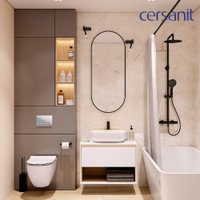 Унитаз подвесной Cersanit Brasko Smart DPL EO Slim + Aqua 40 Smart M 69334 (с кнопкой Estetica белый)