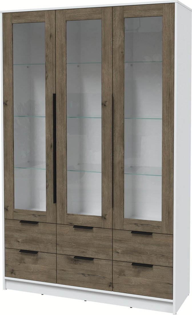 

Шкаф-витрина Интерлиния Концепт КТ-ШВ3 (дуб веллингтон/белый платинум)