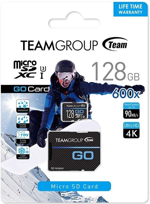

Карта памяти Team Group Go MicroSDXC 128GB TGUSDX128GU303 + адаптер