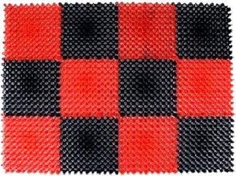 Придверный коврик Blabar Gras 42x56см 92060 (красный/черный)