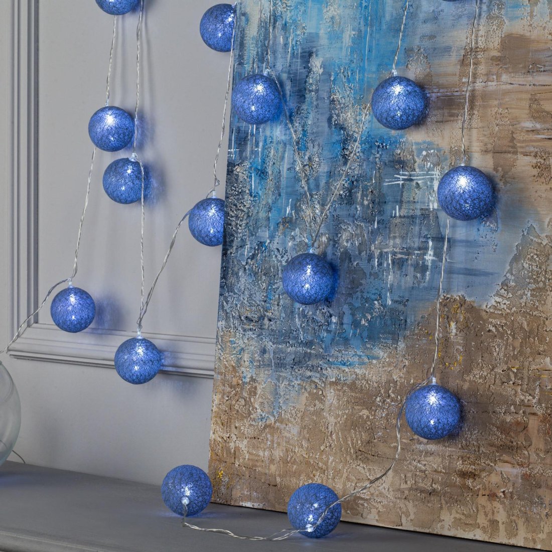 

Новогодняя гирлянда Luazon Нить 5 м Клубки серые 5985170 (белый)