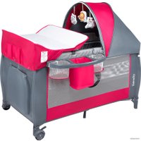 Манеж-кровать Lionelo Sven Plus (розовый/серый)