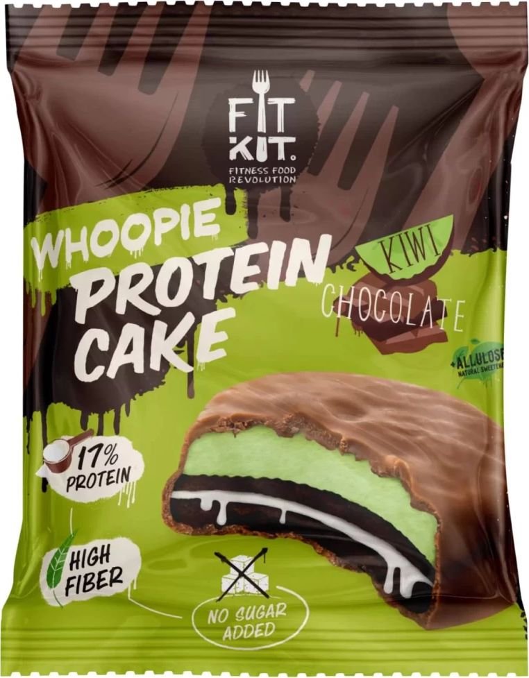 

Протеиновое пирожное FitKit Whoopie Protein Cake (90 г, шоколад-киви)