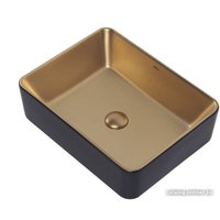 Умывальник Abber Rechteck AC2212BG (золото матовое/черный)