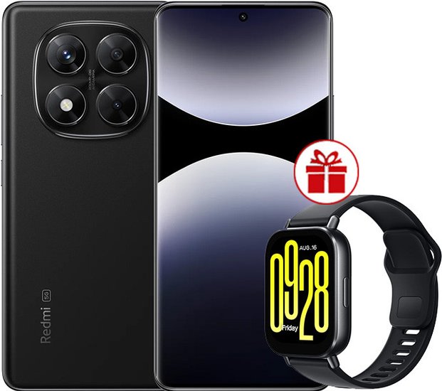 Xiaomi Redmi Note 14 Pro 5G 12GB/256GB wersja międzynarodowa (czarny) + smartwatch Xiaomi Redmi Watch 5 Active (czarny) w promocji