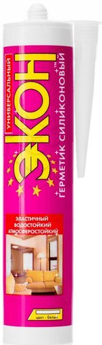 Герметик Экон Силиконовый универсальный 280 мл (белый)