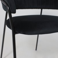 Стул с подлокотниками Алвест AV 433 (черный бархат H-75/черный)