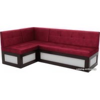 Угловой диван Мебель-АРС Нотис левый 187x82x112 (бархат красный Star Velvet 3 Dark Red)