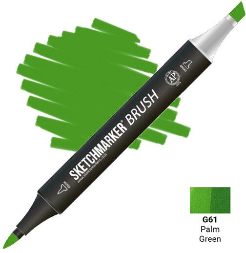 

Маркер художественный Sketchmarker Brush Двусторонний G61 SMB-G61 (зеленая пальма)