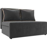 Диван Лига диванов Лагуна (велюр серый/кант велюр бежевый)