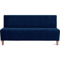 Диван Brioli Руди полоса трехместный (микровелюр, В69 синий)