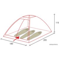 Треккинговая палатка GOLDEN SHARK Simple 3 (зеленый)