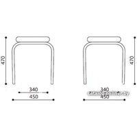 Табурет Nowy Styl Chico chrome (M 15)