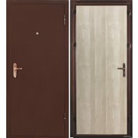 Металлическая дверь el'Porta Ультра Лайт 205x95 (антик медь/беленый дуб, левый)