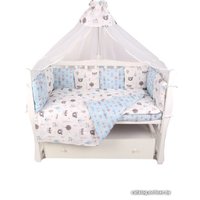 Бампер в кроватку Amarobaby Индейцы (12 подушек, серый/голубой)