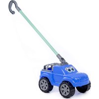 Игрушка-каталка Полесье Боби с ручкой 75014 (синий)