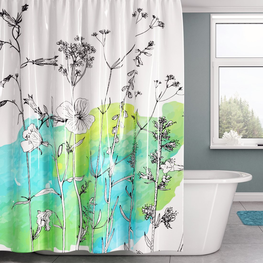 

Шторка-занавеска для ванны Wasserkraft Dill SC-39101