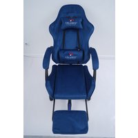 Игровое (геймерское) кресло Calviano 1584 (велюр, синий)