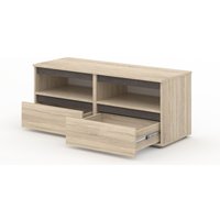 Тумба Кортекс-мебель Бари ТВ 120 2ш-2 (дуб сонома/дуб сонома/береза)