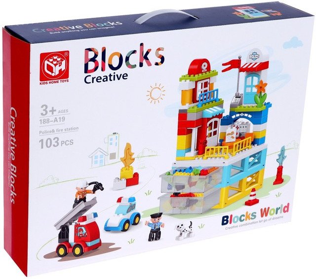 

Конструктор Kids Home Toys Пожарная и полицейская станции 188-A19 7120614
