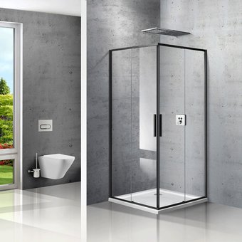 Душевой уголок Vincea Slim VSS-2SL900CLB (черный матовый/прозрачное)