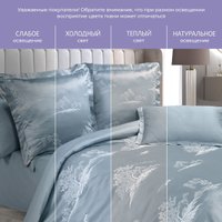 Семейный комплект постельного белья Экотекс Элитный комплект Эстетика Итальянская Ривьера (семейный с европростыней, нав. 70х70 и 50х70)