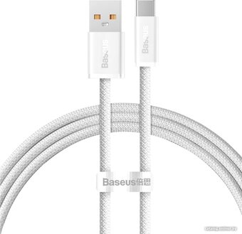 Кабель Baseus Dynamic Series Fast Charging Data Cable 100W USB Type-A - USB Type-C (1 м, белый)