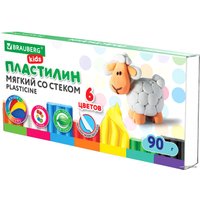 Пластилин восковой BRAUBERG Kids 106493 (6 цв)