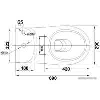 Унитаз напольный Керамин Женева с двухрежимной арматурой и сидением из дюропласта