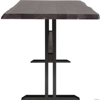 Кухонный стол Buro7 Двутавр 150 (с обзолом, дуб мореный/черный)