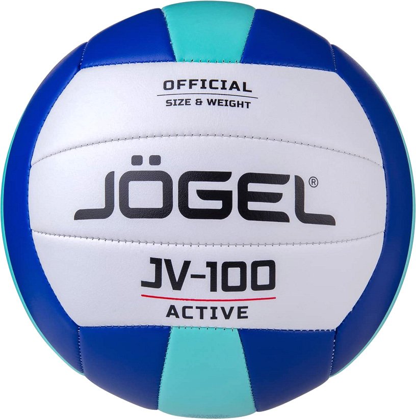

Волейбольный мяч Jogel JV-100 (5 размер, белый/синий/бирюзовый)