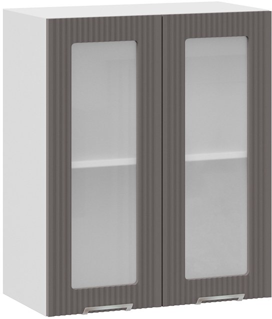 

Шкаф навесной Трия Кимберли 1В6С (белый/муссон)