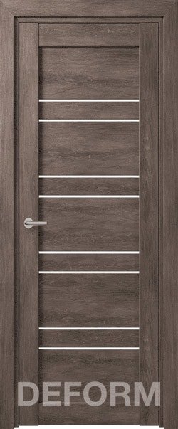 

Межкомнатная дверь Юркас Deform D15 ДО 90x200 (дуб шале графит/lacobel белый лак)