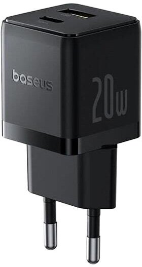 

Сетевое зарядное Baseus Palm Fast Charger C+U 20W EU P10111608113-01 (черный)