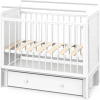 Классическая детская кроватка Indigo Classic маятник, ящик (белая аляска)